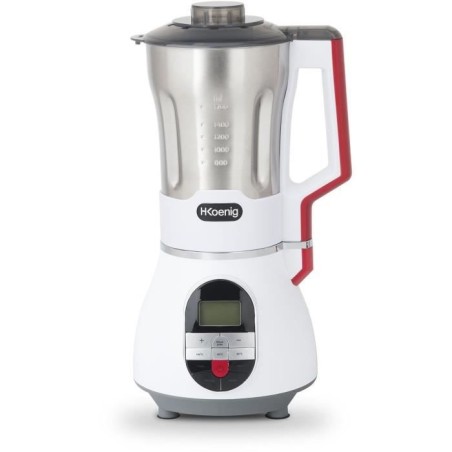 Beheizter Mixer – H.Koenig – MXC36 – 900 W – 1,4 l – Edelstahl – 3 Geschwindigkeiten + Impuls