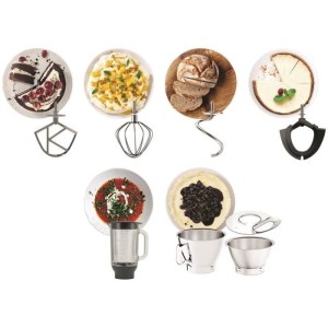 Kenwood KVC85.124SI - Chef Baker Multifunktions-Gebäckroboter - 2 Schüsseln 5L und 3,5L - 1200W - Integrierte Waage 6kg - Silb