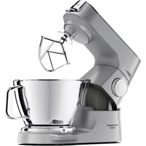 Kenwood KVC85.124SI - Chef Baker Multifunktions-Gebäckroboter - 2 Schüsseln 5L und 3,5L - 1200W - Integrierte Waage 6kg - Silb