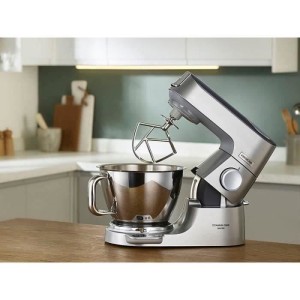 Kenwood KVC85.124SI - Chef Baker Multifunktions-Gebäckroboter - 2 Schüsseln 5L und 3,5L - 1200W - Integrierte Waage 6kg - Silb