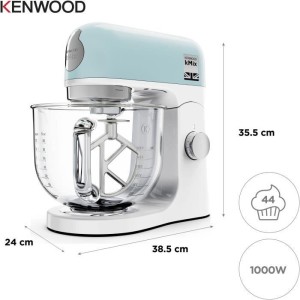 Robot pâtissier multifonction kMix KENWOOD KMX754APB - Moteur professionnel 1000W - 2 sorties pour accessoires - Bol en verre 5