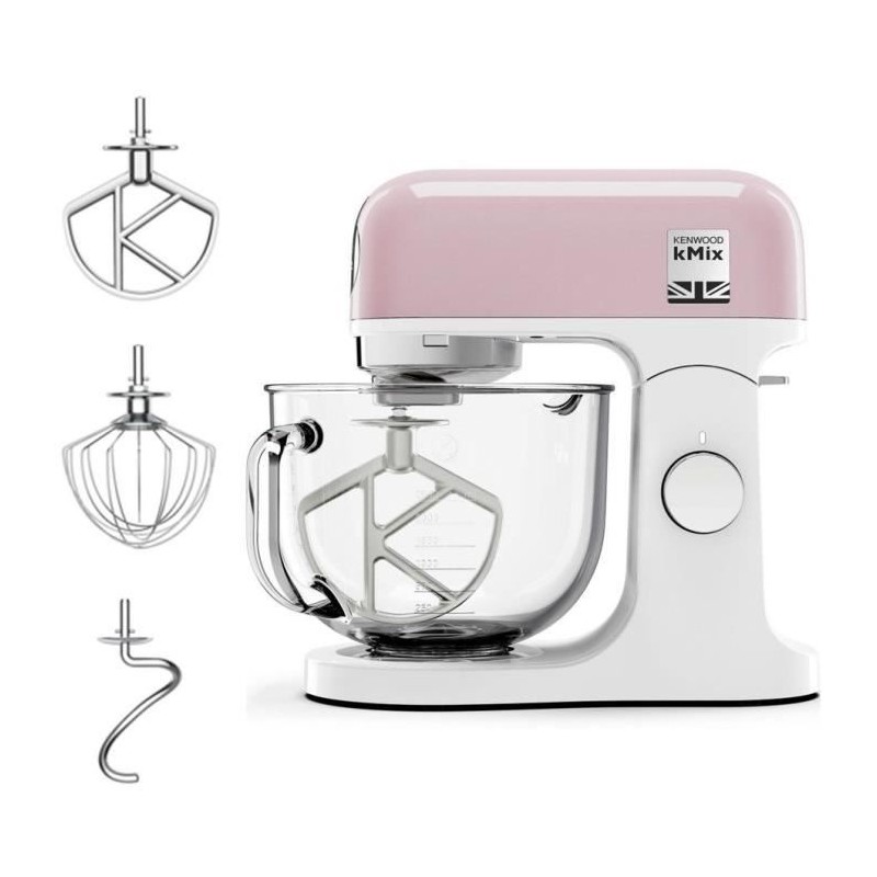 KENWOOD KMX754PP multifunction pastry robot - - 1000W professional motor - 2 accessory outlets - 5L glass bowl with