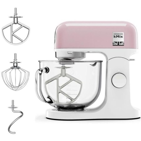 KENWOOD KMX754PP Multifunktions-Konditorroboter – Professioneller 1000-W-Motor – 2 Ausgänge für Zubehör – 5-Liter-Glass