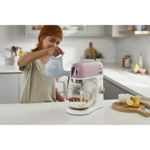 KENWOOD KMX754PP Multifunktions-Konditorroboter – Professioneller 1000-W-Motor – 2 Ausgänge für Zubehör – 5-Liter-Glass
