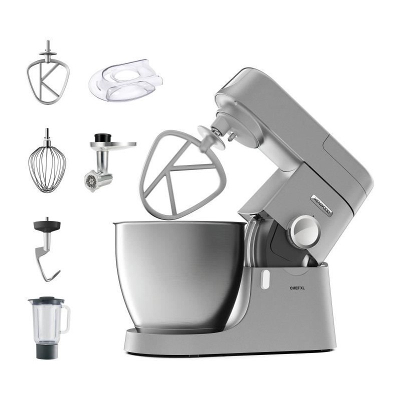 Robot pâtissier multifonction - KENWOOD KVL4170S - Chef XL - Blender 6,7L + Hachoir métal - Coloris Silver