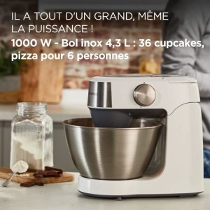 Robot patissier multifonction KENWOOD Prospero KHC291A.H0WH - Blender, Bol multifonction, 3 disques, Presse agrumes Bol inox
