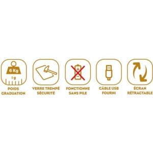 LITTLE BALANCE Balance Green Power USB - 6 kg - 1 g - Perlsilber | ...