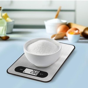 Kitchen scale - Slim - Stainless steel - USB - Repairable