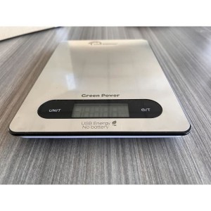 Kitchen scale - Slim - Stainless steel - USB - Repairable
