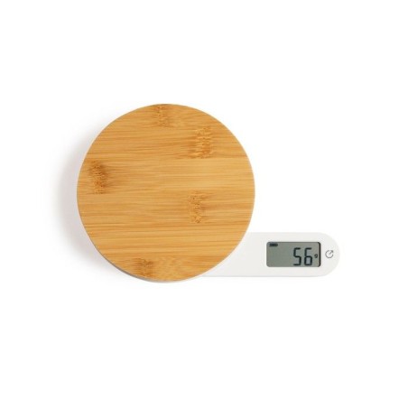 Balance de cuisine dynamo - LIVOO - DOM466 - Plateau bambou - Sans pile ni chargement - Max. 5 kg - 4 unités de mesure - Ecran