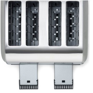 Grille-pain 4 fentes - LIVOO - DOD197 - 1700 W - 2 thermostats indépendants et réglables : 7 niveaux - Acier inoxydable
