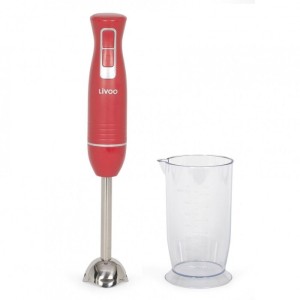 Livoo DOP245R Stabmixer mit Schüssel - Chilirot |  Entsafter   | Ch...