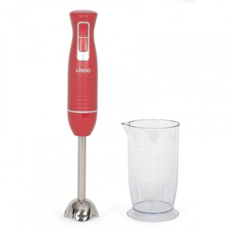 Livoo DOP245R Hand Blender with Bowl - Chili Red