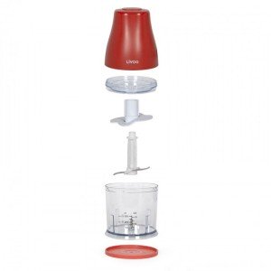 300 ml mincer - Livoo - DOP244R - Chili red |  Choppers   | Chef Up