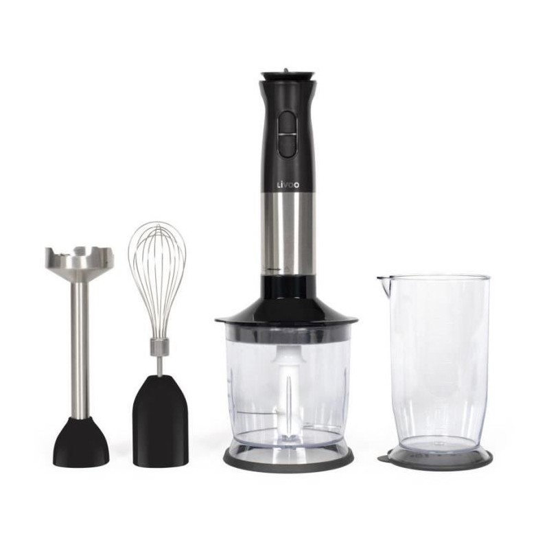 Stabmixer-Set - LIVOO - DOP246 - 800 W - 12 Geschwindigkeiten - Schwarz
