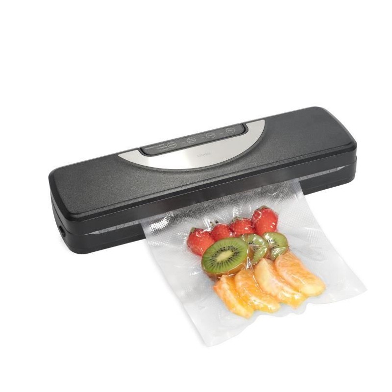 Machine de mise sous vide - LIVOO - DOM504 - 110W - 2 fonctions - 3 modes selon l'aliment - Rouleau de film inclus - Cutter int