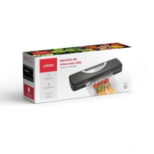 Machine de mise sous vide - LIVOO - DOM504 - 110W - 2 fonctions - 3 modes selon l'aliment - Rouleau de film inclus - Cutter int