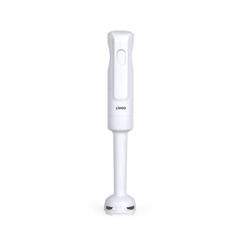 Mixeur plongeant - LIVOO - 300 W - 2 lames en acier inoxydable - 1 vitesse - 19 000 tours / min - Blanc