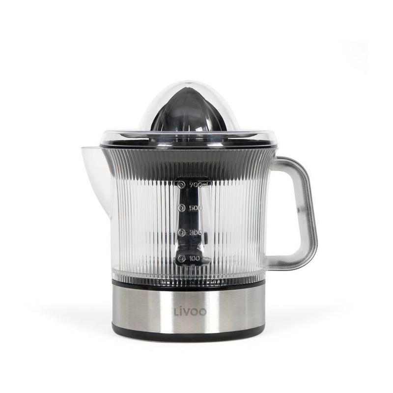 Presse-agrumes électrique - LIVOO - DOD210 - 40 W - 1 grand cône et 1 petit cône - Inox / Noir
