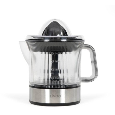 Presse-agrumes électrique - LIVOO - DOD210 - 40 W - 1 grand cône et 1 petit cône - Inox / Noir