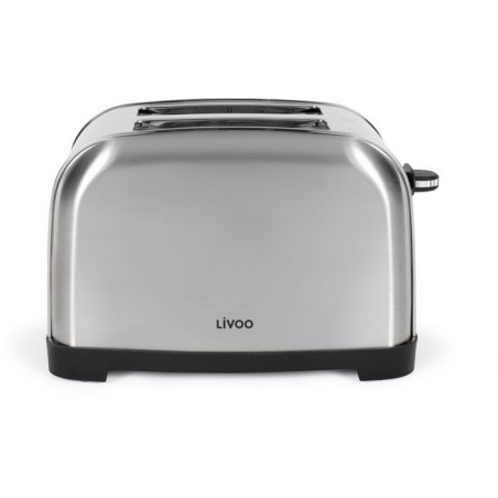 Grille-pain 2 fentes - LIVOO - DOD196 - 850 W - Thermostat réglable : 7 niveaux - Acier inoxydable