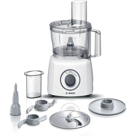 Robot multifonctions BOSCH MultiTalent3 MCM3100W – plus de 20 fonctions – 800 W – Capacité de 2,3 L – Blanc/Gris