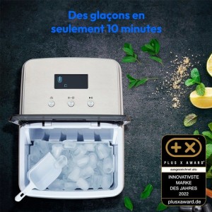 MEDION Ice cube maker (small & large ice cube size, 2.6 litre water tank, short production time approx. 10