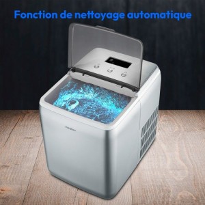 MEDION Eiswürfelbereiter (kleine und große Eiswürfelgröße, 2,6L Wassertank, kurze Produktionszeit ca. 10