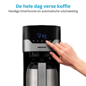 Programmierbare Filterkaffeemaschine mit Karaffe – MEDION – MD 18458 – isotherm – 900 W – 1,2 l