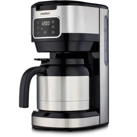 Digital Insulated Filter Coffee Maker - MEDION - 900W - 1.2L - Silver