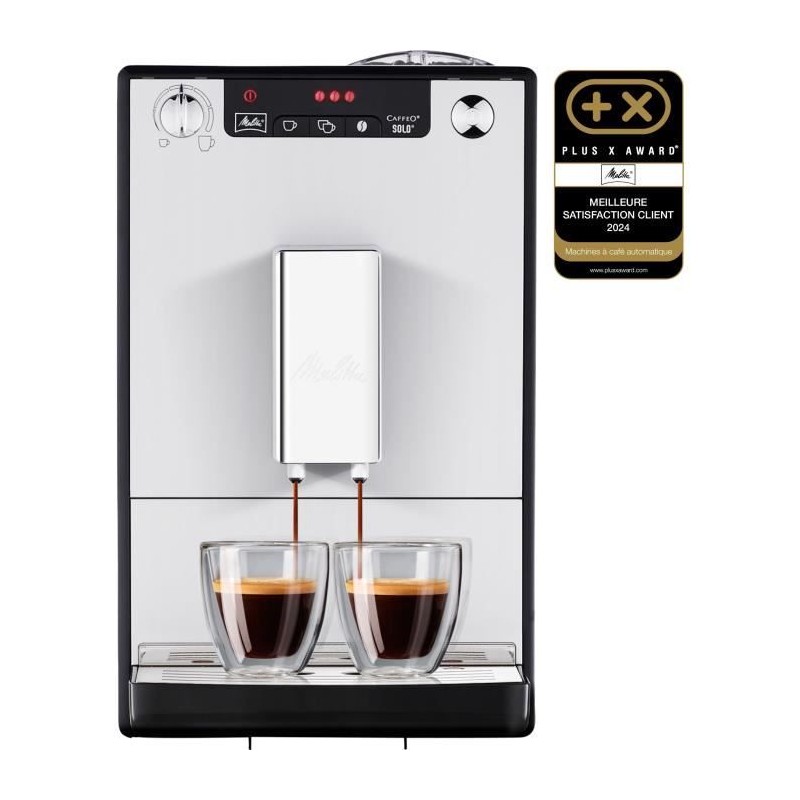 Machine a café broyeur a grain - Melitta - Solo - Argent