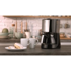 Kaffeemaschine Melitta - Genießen Sie Top Glass Noir/gebürsteten Stahl 1017-04