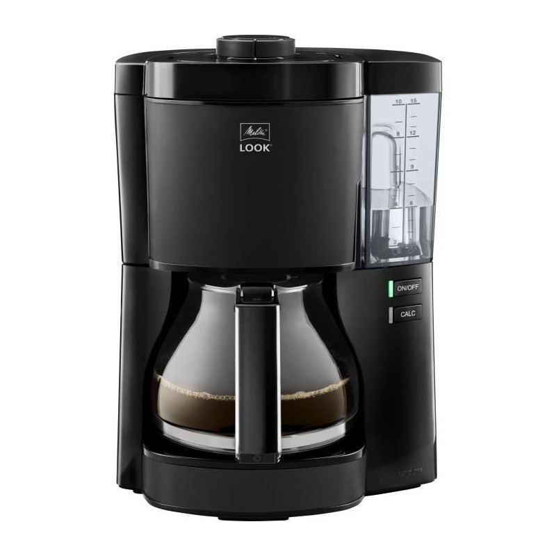 Coffee maker - MELITTA - Look V Glass 1025-02 - 1080 W - 1.25 L - Black