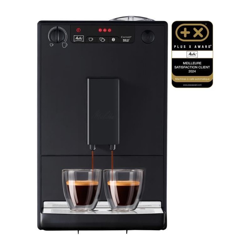 MELITTA E950-222 Automatic espresso machine with Caffeo Solo grinder - Pure Black