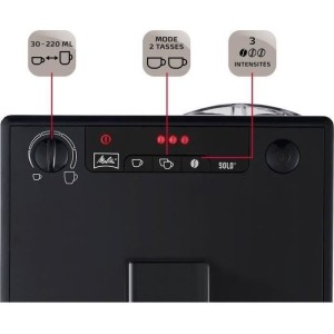 MELITTA E950-222 Espressomaschine mit Caffeo Solo Mühle - Pure Black