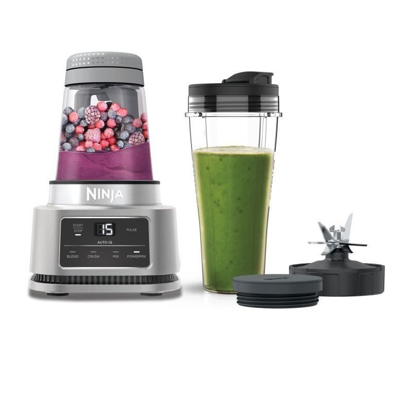 Blender 2-en-1 - NINJA - CB100EU - 1100 W - Tasse 700 ml - Bol 400 ml - Argent