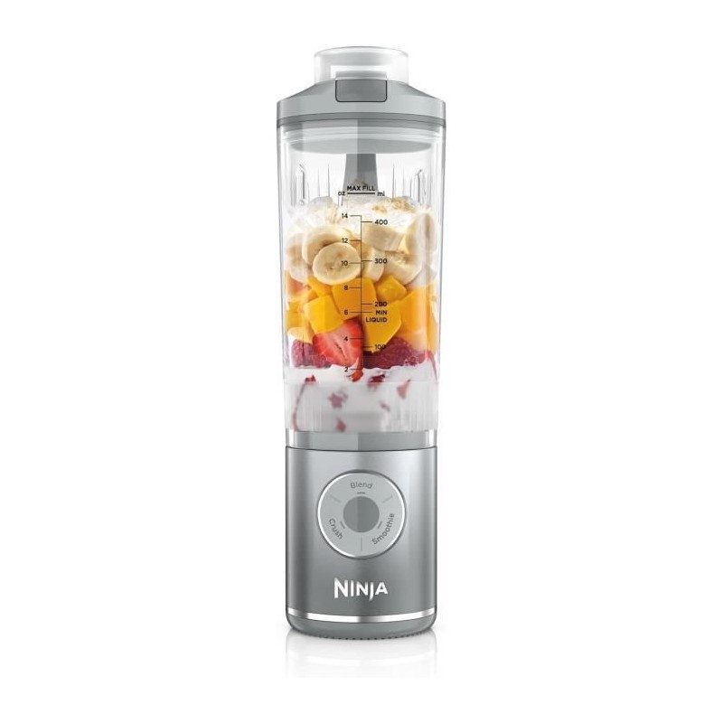 NINJA Blast Max Portable Blender - BC251EULD - 530 ml bowl - 2h battery life - cordless - BPA-free - silver