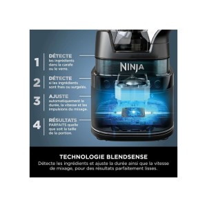 Ninja Detect Power Blender Pro 1200W - 2-in-1 - 2L - 15 modes - 10 speeds - Black