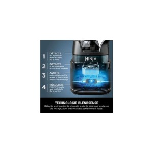 Ninja Detect Power 3-in-1-Mixer TB401EU – 1200 W – 20 Modi – 2-l-Schüssel – 680-ml-Becher – Schwarz