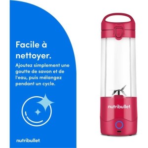 Tragbarer Mixer - NutriBullet - NBP003MA - 70 W - 0,475 l - Magenta - 1 Flasche enthalten