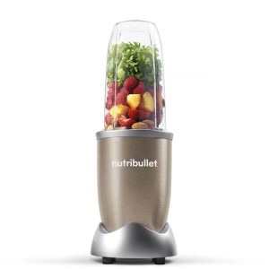 Blender personnel - NUTRIBULLET Pro 900 - NB907CP - 900W - 2 tasses + 2 couvercles + anneau - Doré