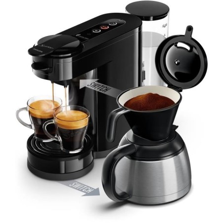 Kapselkaffeemaschine - PHILIPS - SENSEO SWITCH HD6592/65 - Tiefschwarz