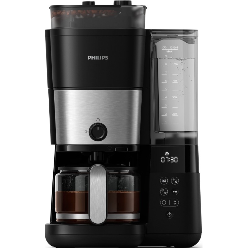 Cafetiere filtre - PHILIPS - HD7888/01 - Grind & Brew avec broyeur - 1.25L - Métal