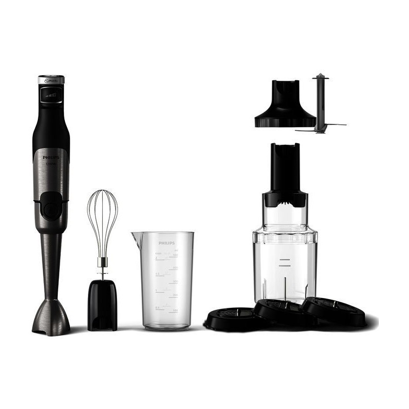 Stabmixer - PHILIPS Series 5000 - HR2684/00 - 1200 W - Grau / Schwarz