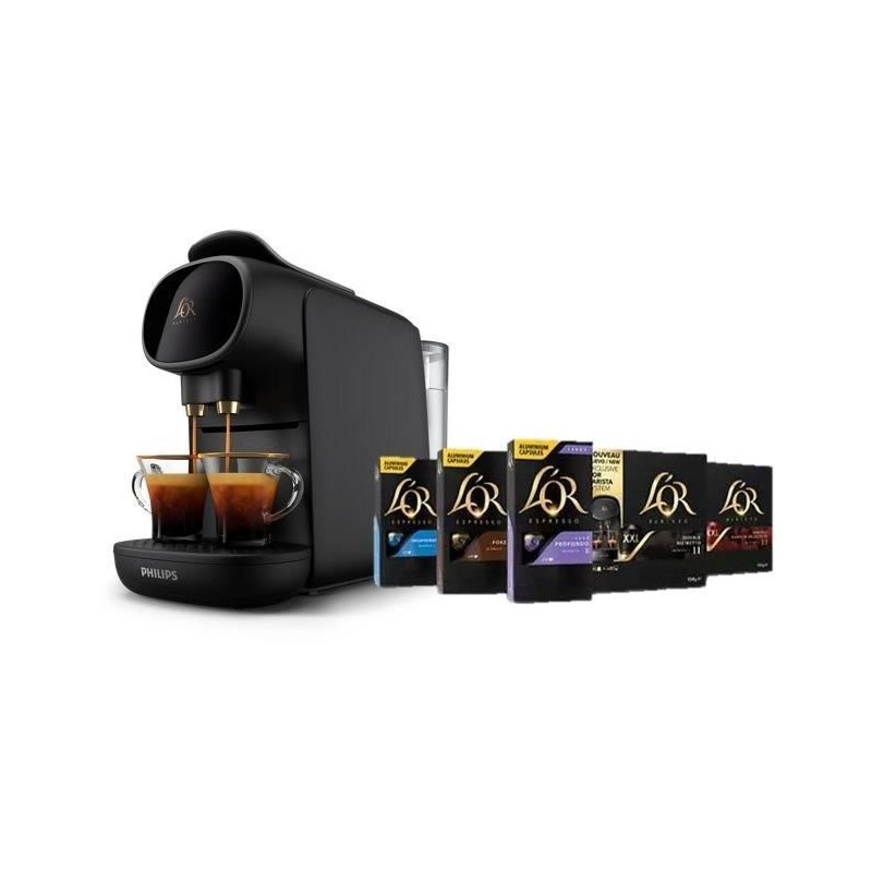 Machine a café a capsules doubles - PHILIPS - L'Or Barista Sublime - LM9012/65 - Noir + 50 capsules incluses