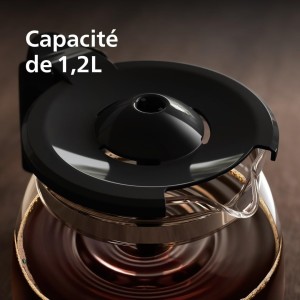Cafetiere filtre - PHILIPS - HD7461/20 - Collection Daily - 1.2L - 1000W - Noir