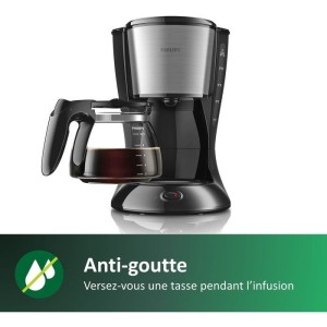 Filter coffee maker PHILIPS Daily HD7462 / 20 - Black and stainless steel