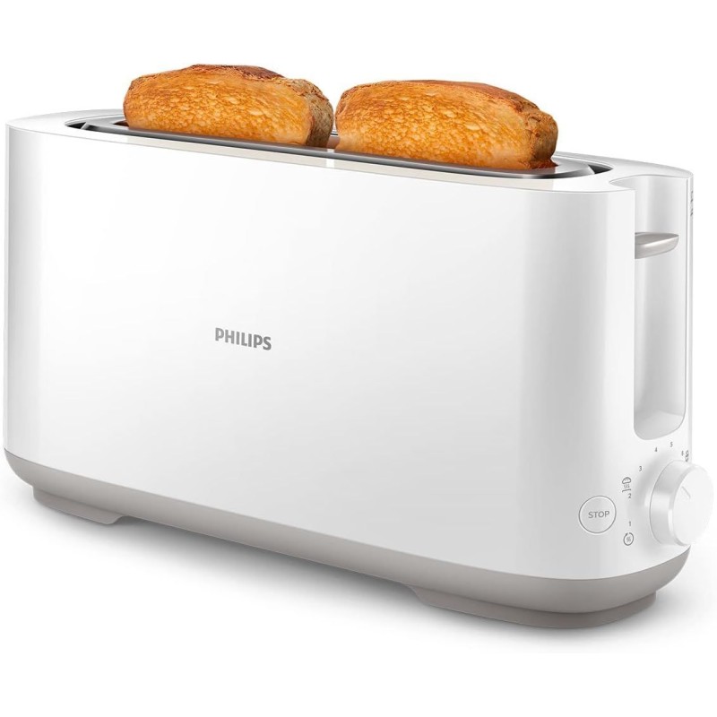 Grille-pain - PHILIPS - HD2590/00 - Collection Daily - 1 fente longue - 830W - Blanc