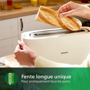 Grille-pain - PHILIPS - HD2590/00 - Collection Daily - 1 fente longue - 830W - Blanc