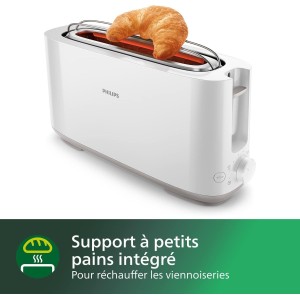 Grille-pain - PHILIPS - HD2590/00 - Collection Daily - 1 fente longue - 830W - Blanc